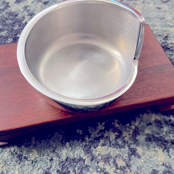 Vintage Nambe Metal Alloy Spiral Wine Coaster 2.5" Silver signed & dated 1998. - Picture 5 of 9